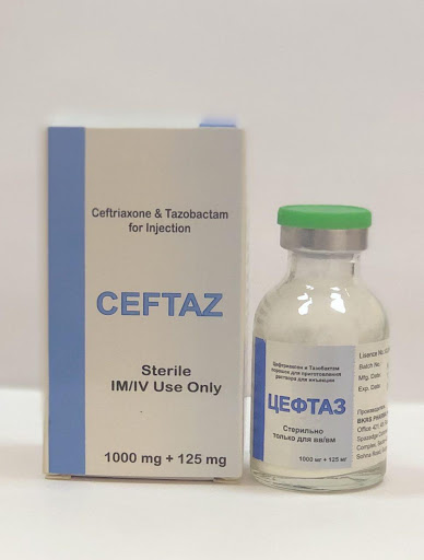 SЕFTAZA, 1000 MG/125 MG, FLAK. N1