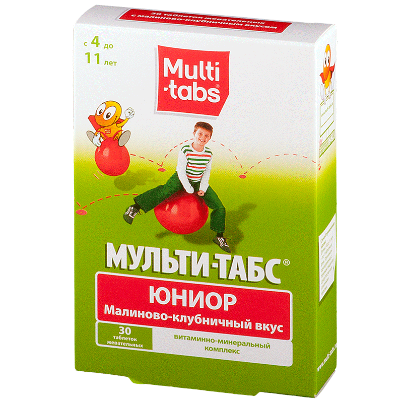 МУЛЬТИ-ТАБС ЮНИОР ТАБ ФРУКТОВЫЙ ВКУС N30