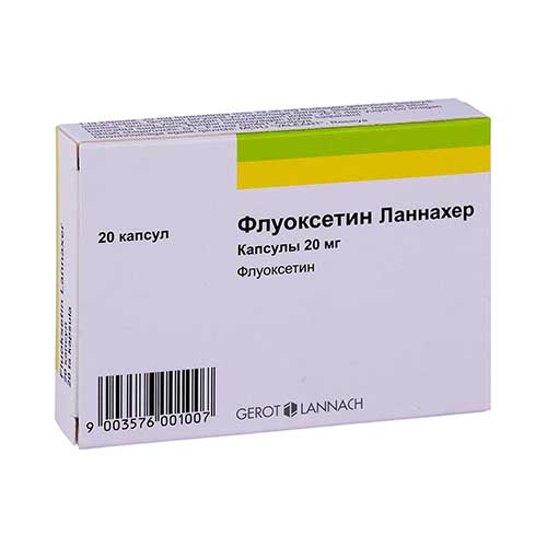 Флуоксетин Ланнахер капс. 20мг №20