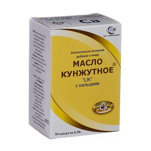 Maslo kunjutnoye s kalsiyem LIK kaps. 0,78g №50
