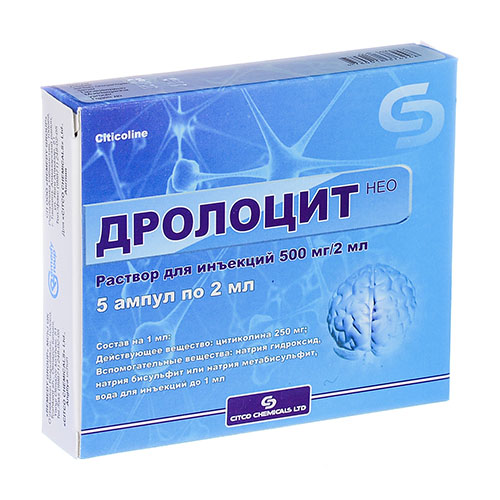 Дролоцит Нео р-р д/ин 500мг/2мл №5
