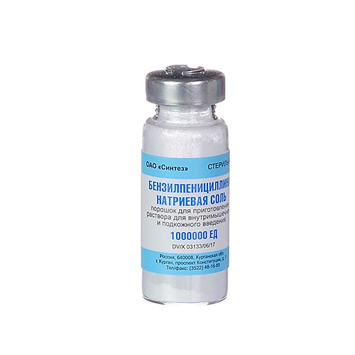 Benzilpenitsillin por. d/in. 1000000ЕD 1g