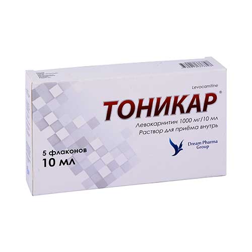 Тоникар р-р д/пить. 1000мг/10мл №5