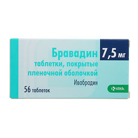 Бравадин таб. п/о 7.5мг №56