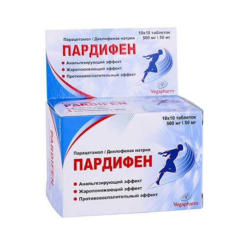 Pardifen tab. 500mg/50mg №100