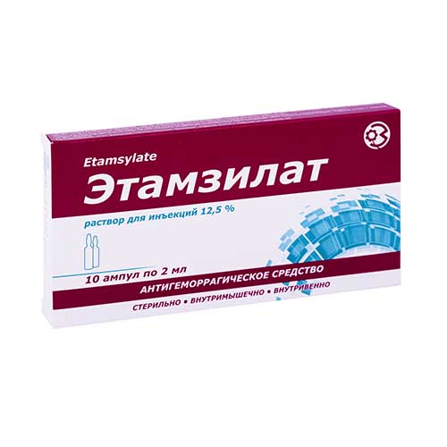 Etamzilat r-r. d/in. 12,5mg/ml 2ml №10