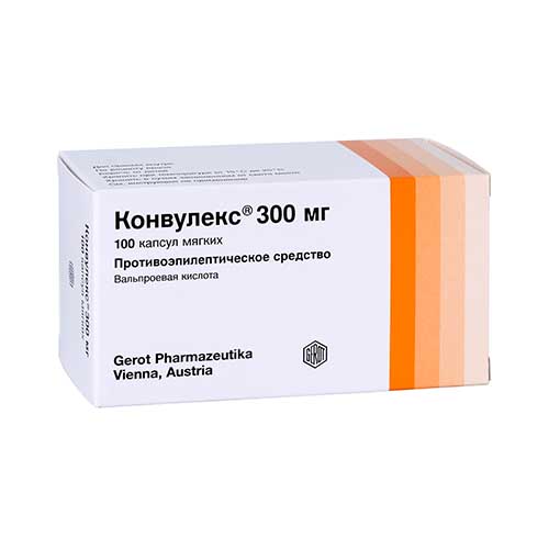 Конвулекс капс. мягкие 300мг №100