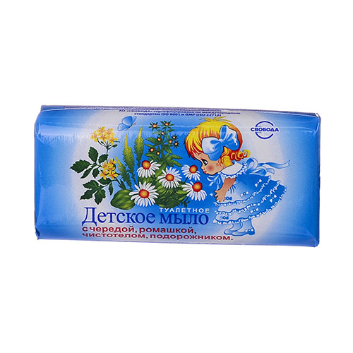 Мыло "Детское" с Черед. Ромаш. Чистотел. Подорож. 100г