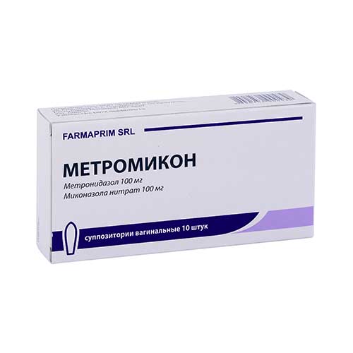 Метромикон супп. ваг. 100мг+100мг №10