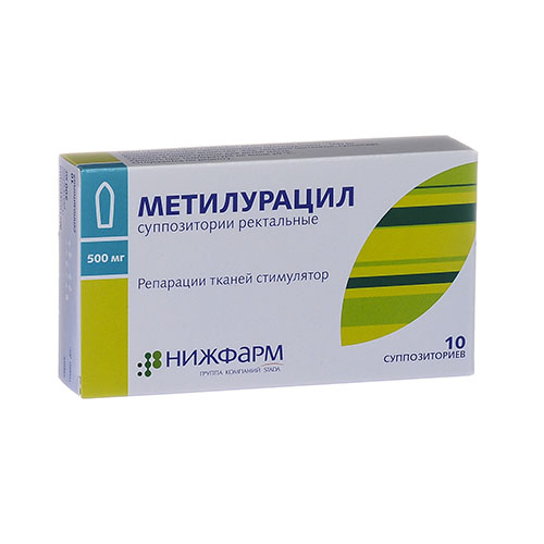 Метилурацил супп. рект. 500мг №10