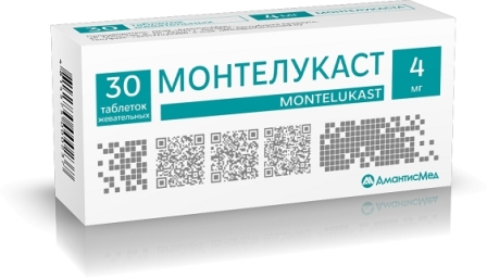 Монтелукаст таб. жев. 4 мг №30