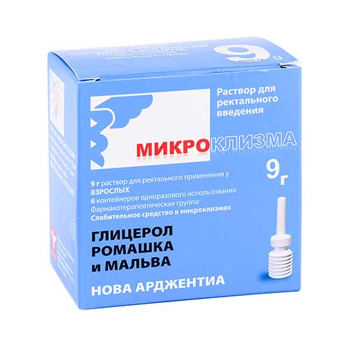 Mikroklizma d/vzroslix r-r. d/rekt. vved. 9g №6