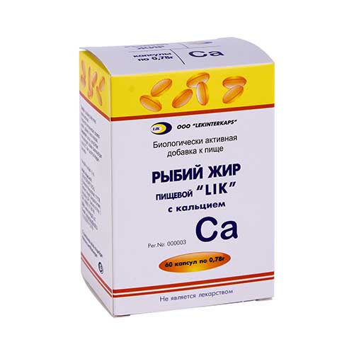 Рыбий жир-LIK с кальцием капс. 0.78г №60
