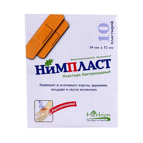 Пластырь бак. "Нимпласт" 19ммх72мм №10