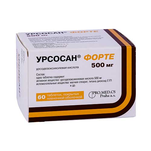Урсосан форте таб. п/о 500мг №60
