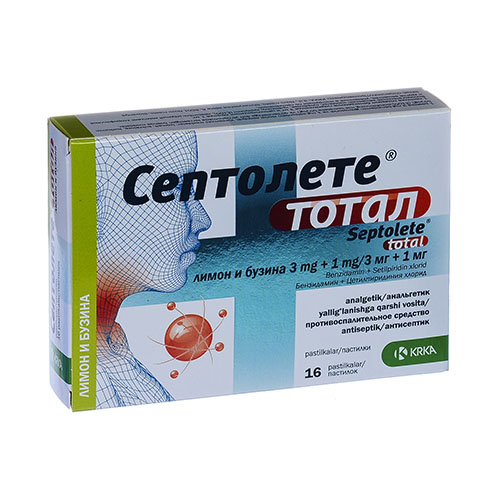 Септолете тотал (лимон и бузина) пастилки №16