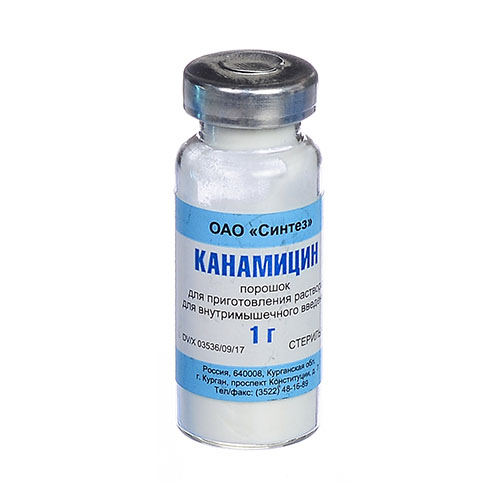Канамицин пор. д/ин. 1,0г фл №1