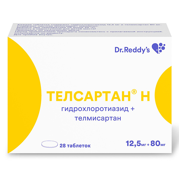 TЕLSARTAN N, 80 MG/12,5 MG, TAB. N28