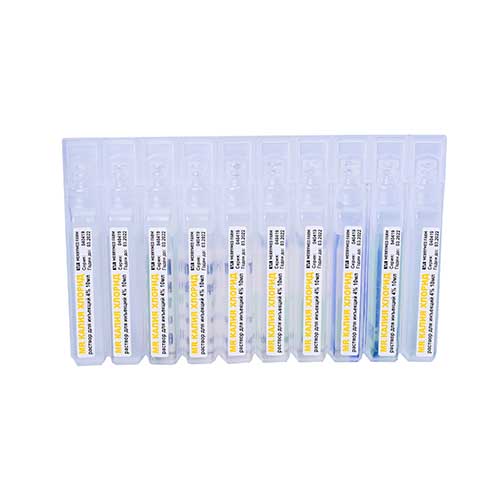 Kaliya xlorid MR r-r d/in 4% 10ml №10