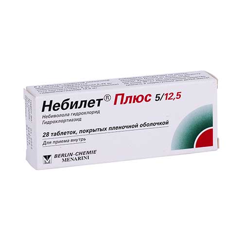 Небилет Плюс таб. 5мг/12.5мг №28