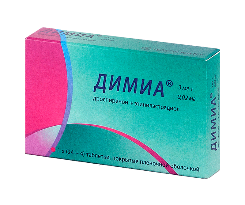 ДИМИА, 3 МГ/0,02 МГ, ТАБ. N28