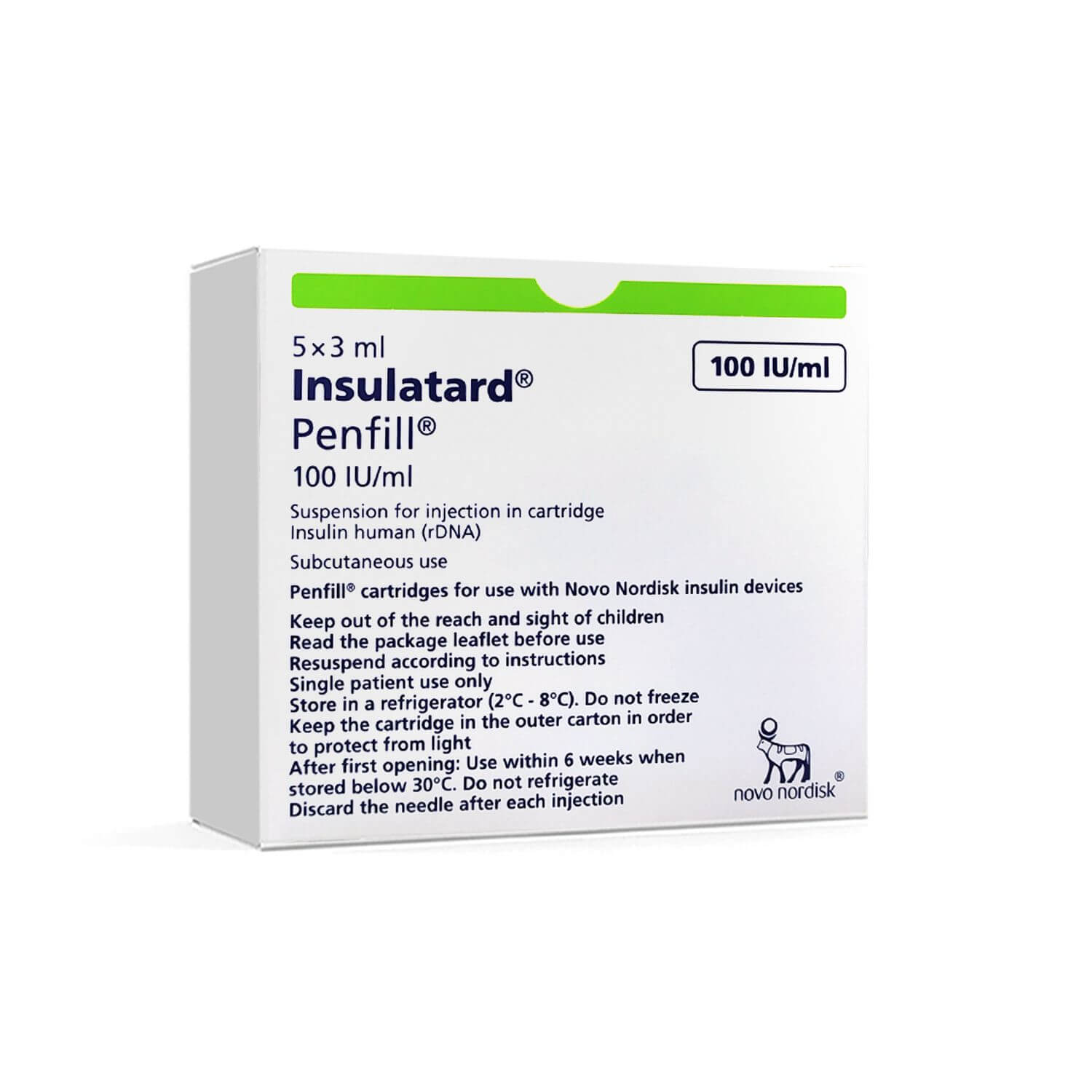 Insulatard Penfill susp. d/in 100ЕD/ml 3ml №5