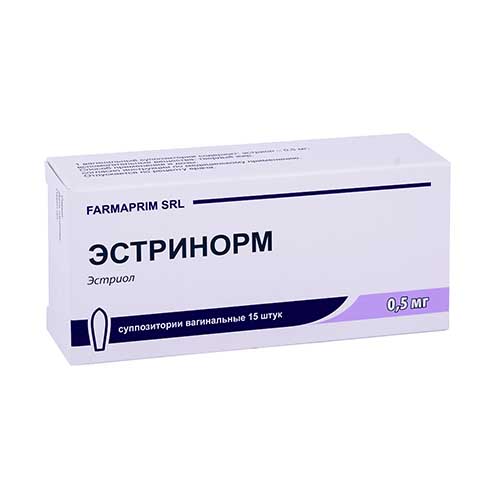 Эстринорм супп. ваг. 0.5мг №15