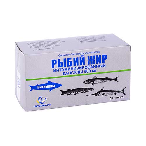 Рыбий жир-LIK витаминизированный капс. 500мг №50