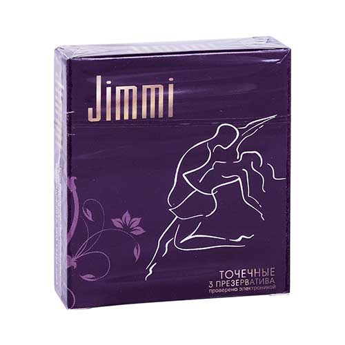 Prezervativi natur. lateks gladkiye "Jimmi" tochechnie №3