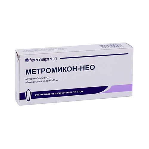 Метромикон-Нео супп. ваг. 500мг+100мг №14