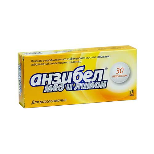 Анзибел (мед и лимон) таб. д/рассасывания №30