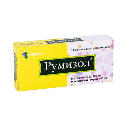 Румизол супп. ваг. 500мг/100мг №14