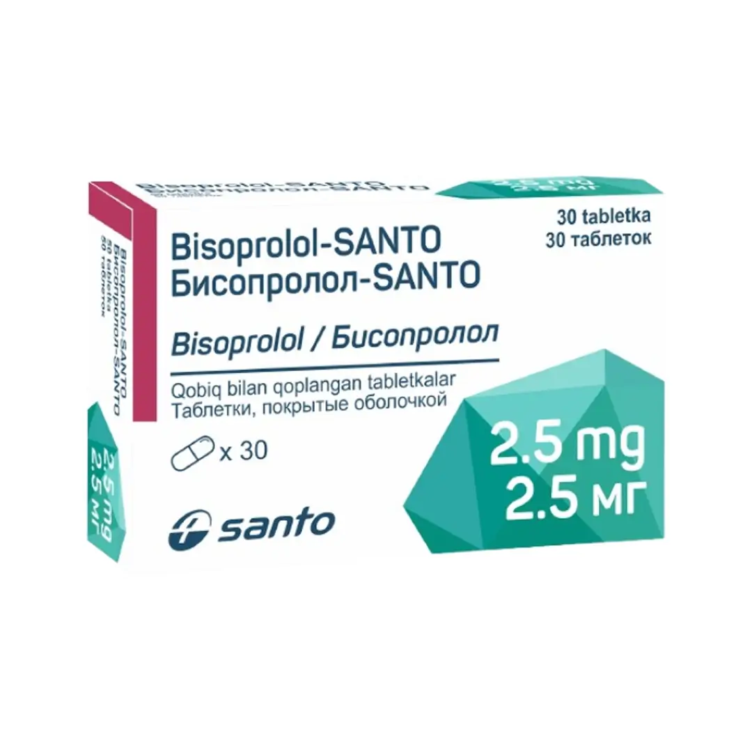 Бисопролол-SANTO таб. 2,5мг N30