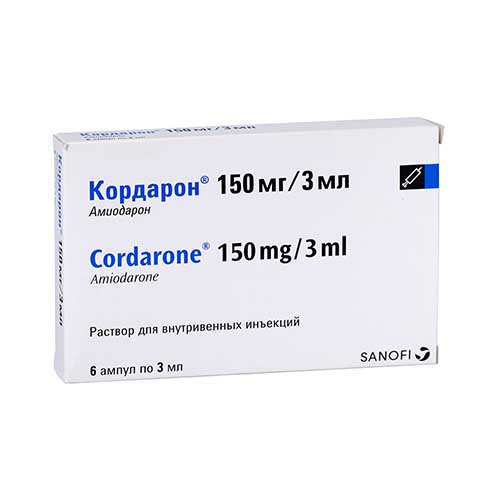 Кордарон р-р д/ин. 150мг/3мл 3мл №6