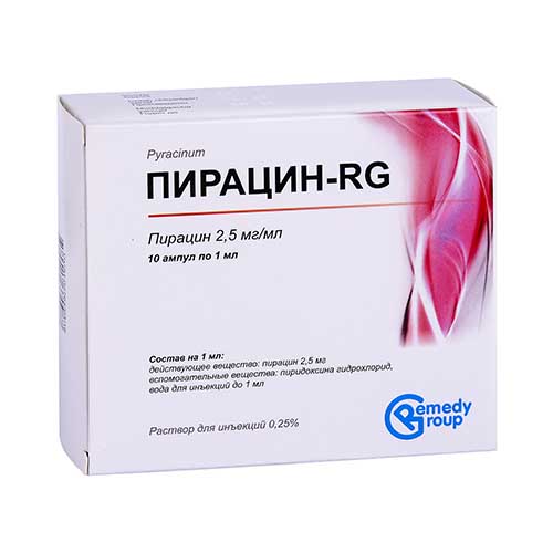 Пирацин RG амп. 0,25% 1мл №10