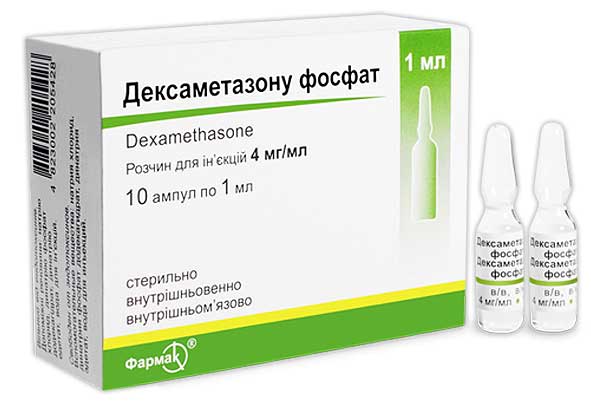 Deksametazona fosfat r-r d/in. 4mg/ml 1ml №10
