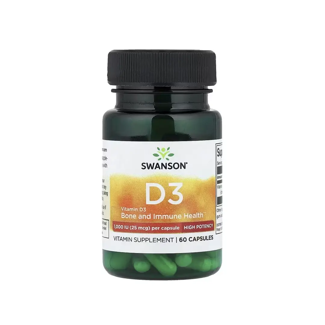Витамин Д3 капс. 1000 МЕ 25мкг №60 (Swanson)