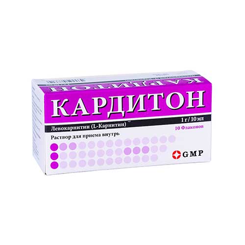 Кардитон д/пр. внутрь фл 1г/10мл №10