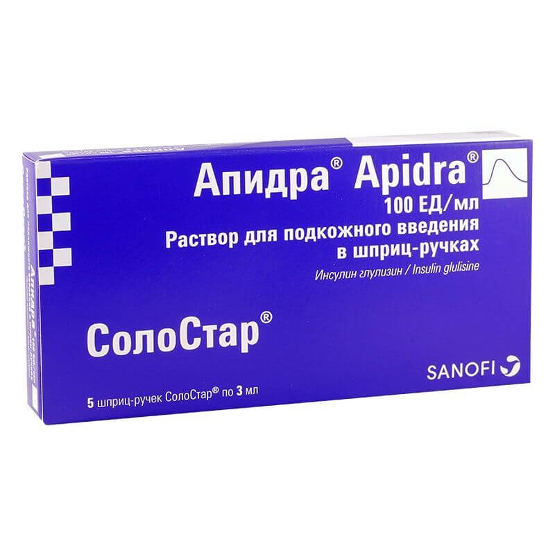 Apidra r-r d/in. 100ЕD/ml 3ml №5 (shprits-ruchki)