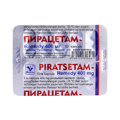 Пирацетам-Remedy капс. 400мг №10