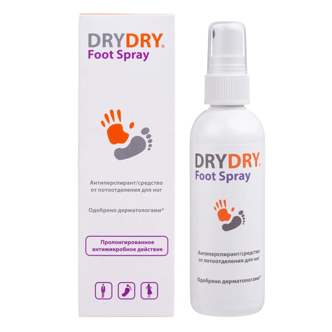 Dry Dry Foot Spray антиперспирант 100мл №1