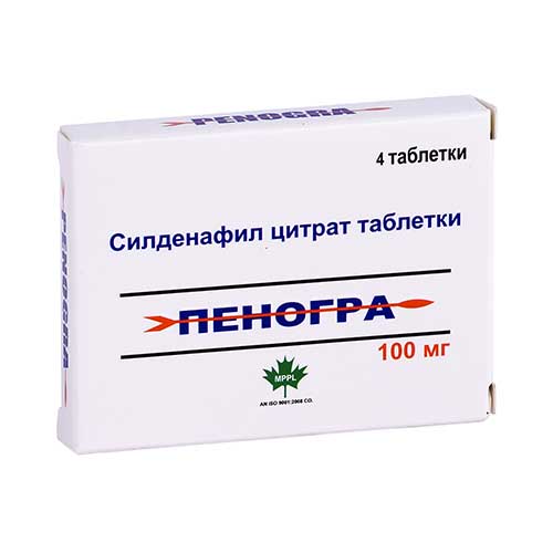 Penogra tab. 100mg №4 (Sildenafil)