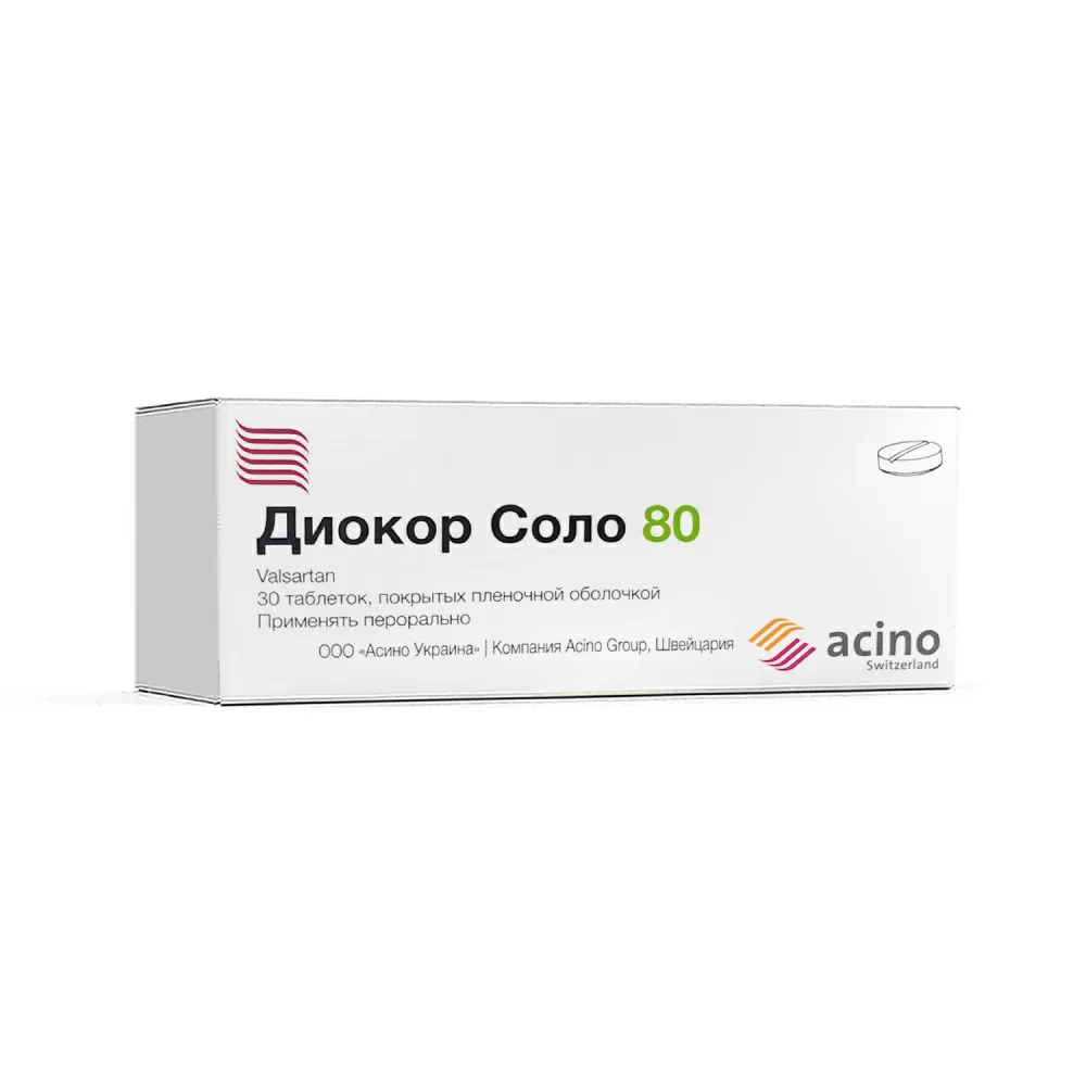 Diokor Solo 80 tab. 80mg/12,5mg №30