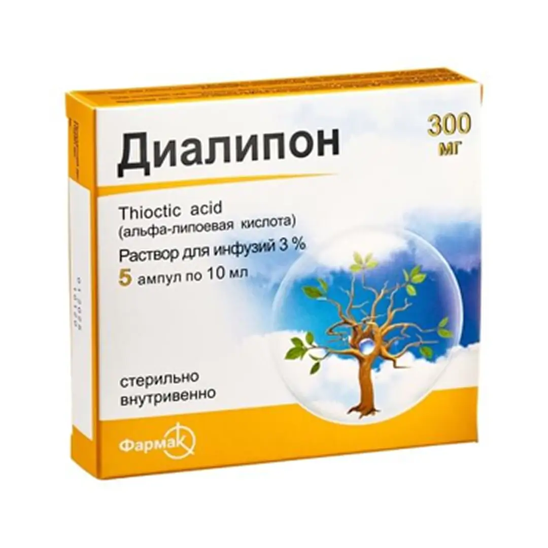 Диалипон р-р д/инф. 3% 10мл №5