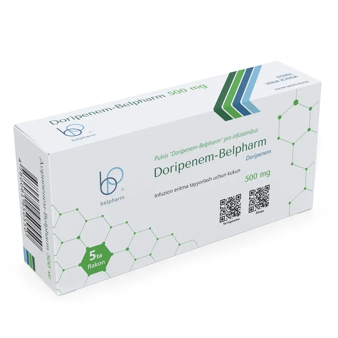 Дорипенем-Belpharm пор. д/инф. 500мг №5