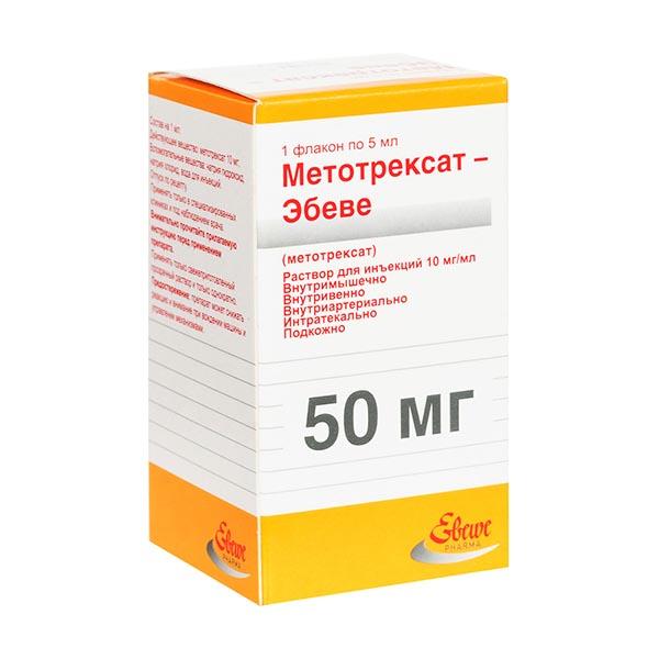 МЕТОТРЕКСАТ-ЭБЕВЕ Р-Р Д/ИН 50МГ/5МЛ ФЛ N1