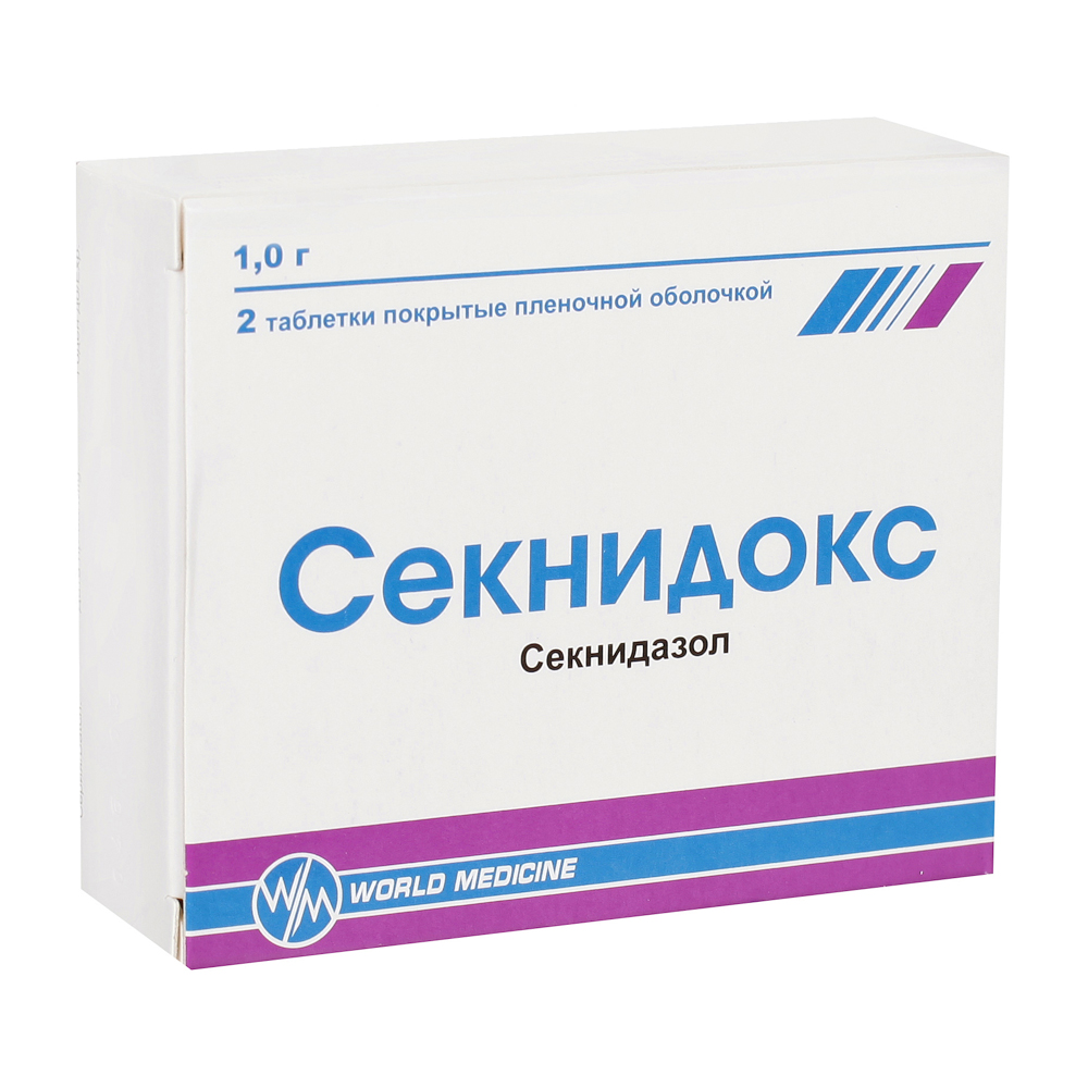 Секнидокс таб. п/о 1г №2
