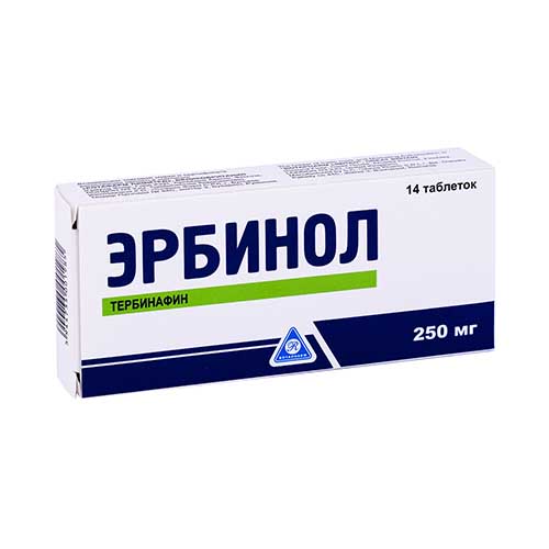 Эрбинол таб. 250мг №14