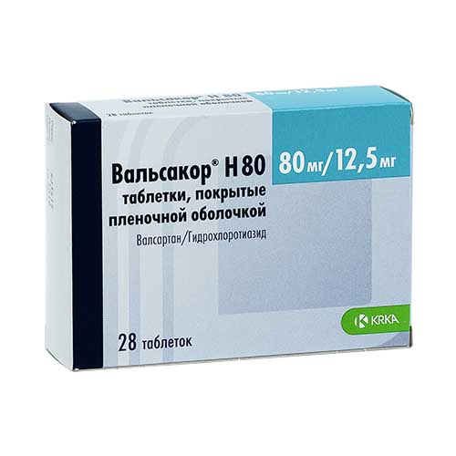 Valsakor tab. H 80mg/12,5mg №28