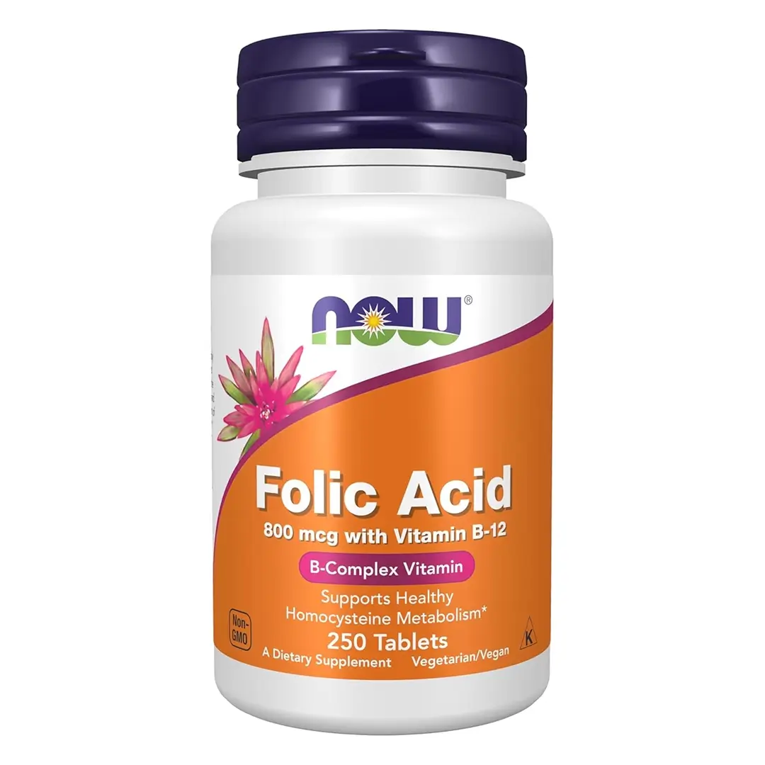Folic acid with vitamin B-12 капс. 800мкг №250